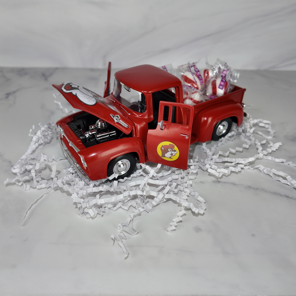 Buc-ee's Collectible 1956 Ford F-100 Pickup Peppermint Candies Truckload Gift Set