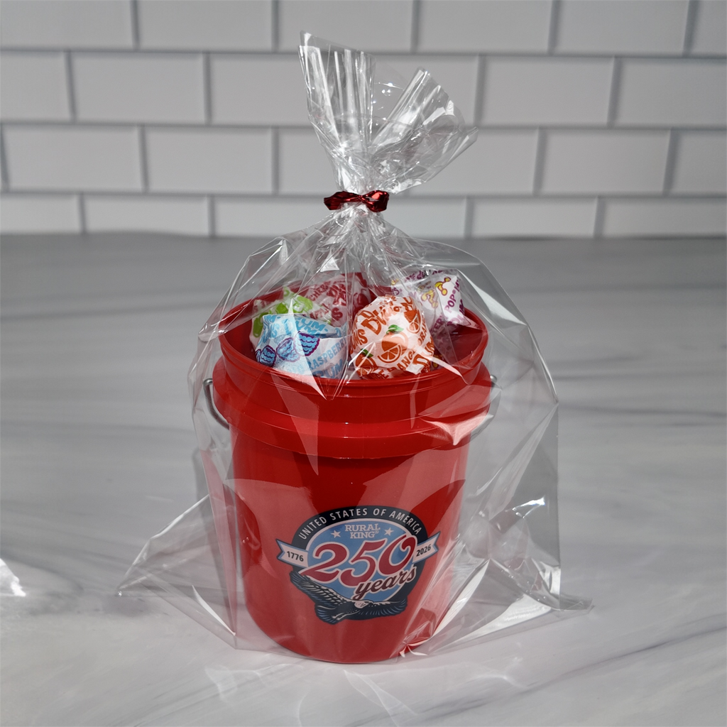 America 250 Years Mini Bucket Peppermint Lollipop Gift Set (Rural King)
