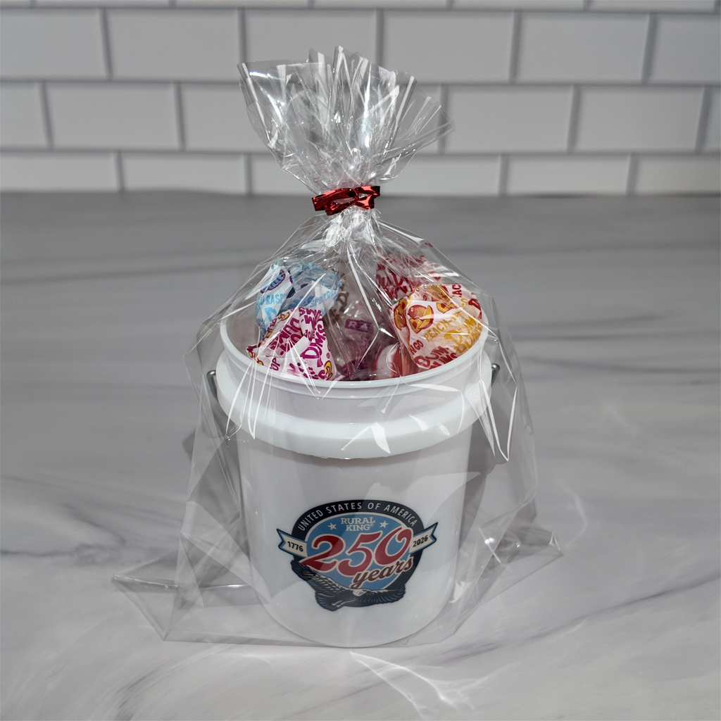 America 250 Years Mini Bucket Peppermint Lollipop Gift Set (Rural King)
