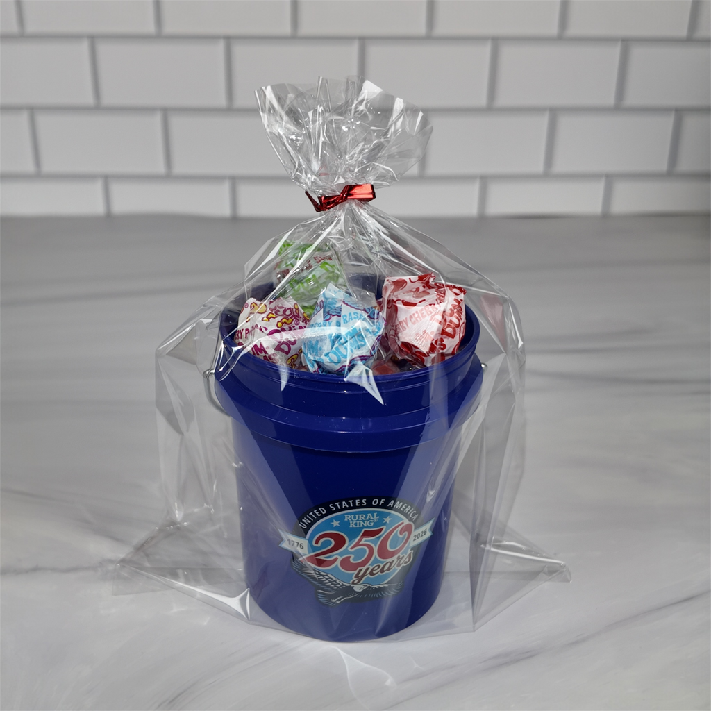 America 250 Years Mini Bucket Peppermint Lollipop Gift Set (Rural King)