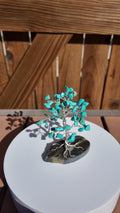 Turquoise Stone Chips Wire Tree (December Birthstone) #2511