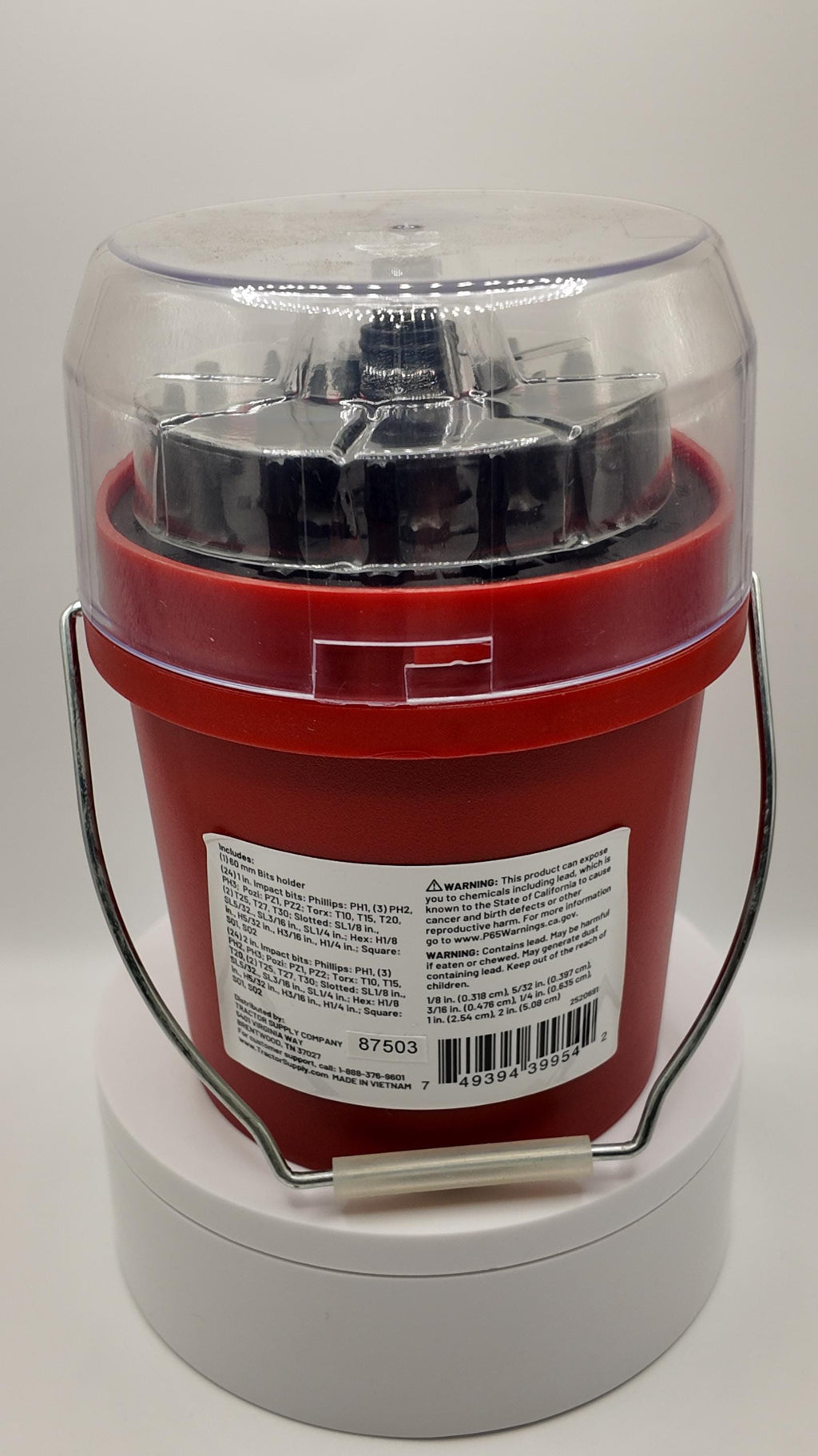 Tractor Supply Co Mini Bucket 49-Piece Impact Bit Set with Milwaukee Logo Sticker