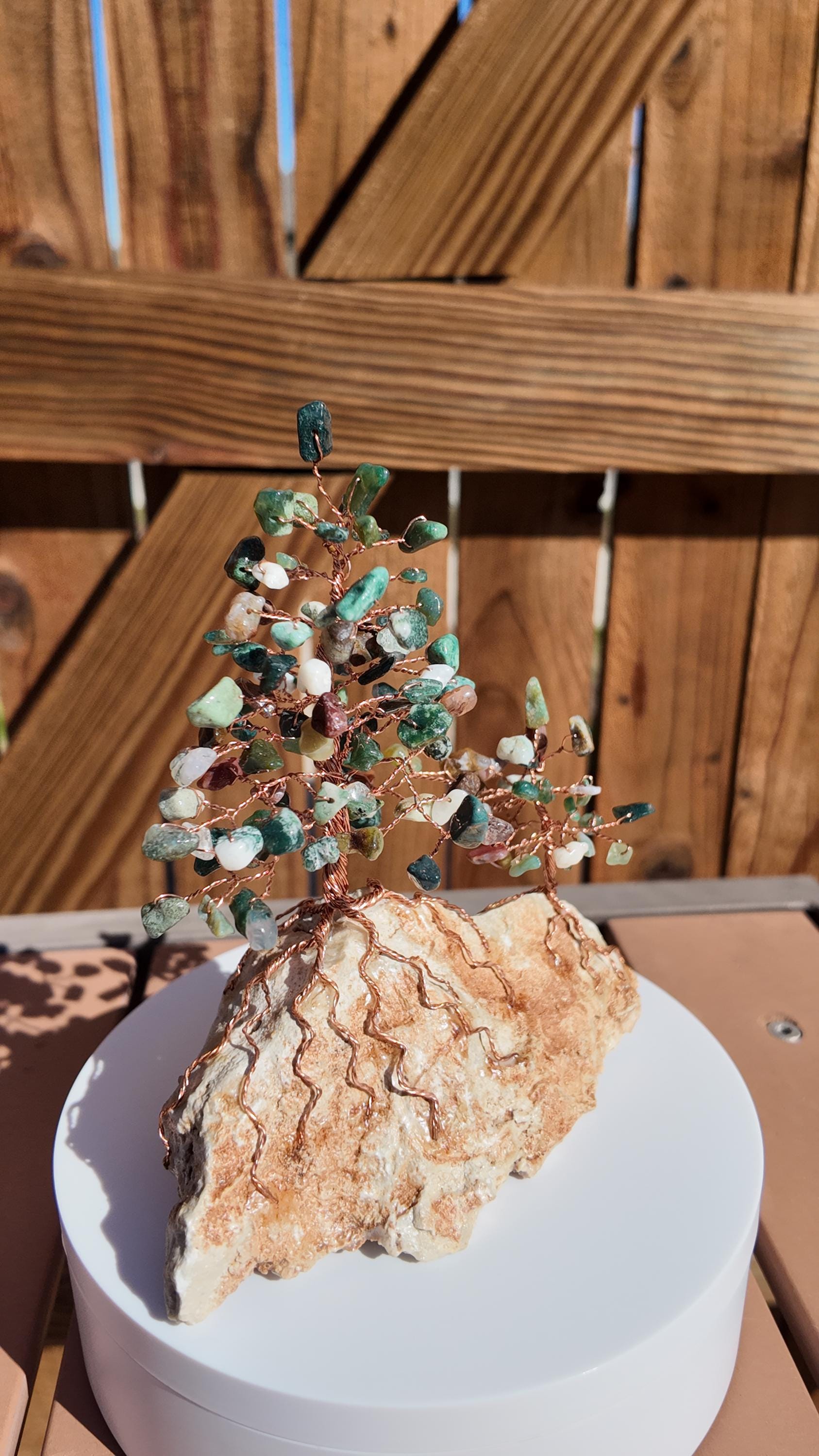 Indian Agate Stone Wire Tree #2502