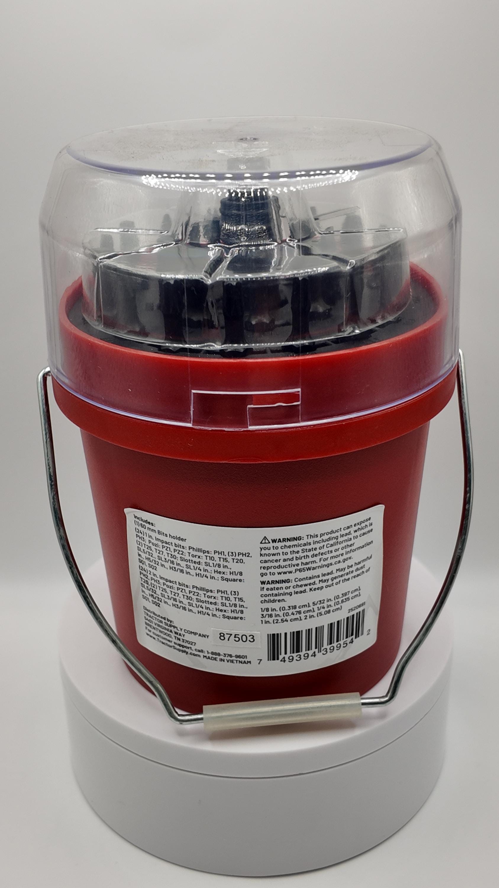 Tractor Supply Co Mini Bucket 49-Piece Impact Bit Set with Milwaukee Logo Sticker