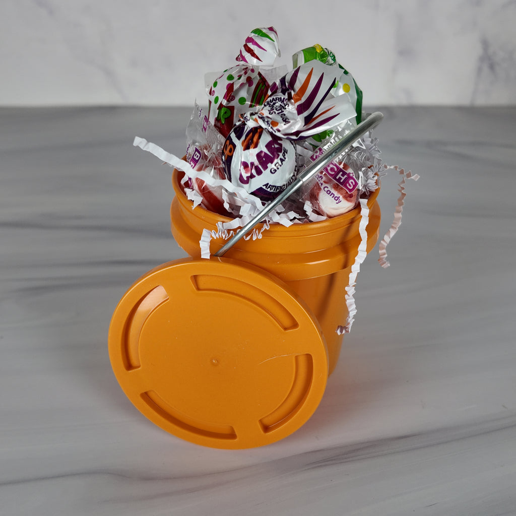 Collectible Orange Mini Bucket Gift Basket (Pet)