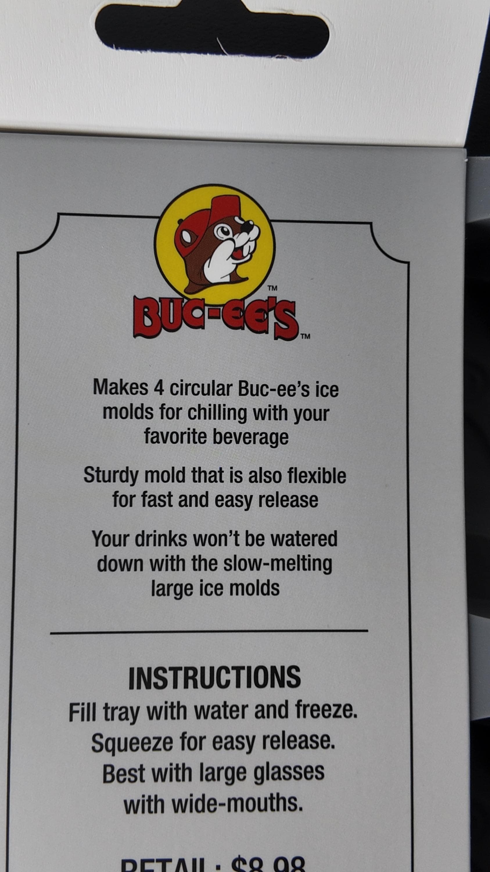 Buc-ee's Ice Mold Tray