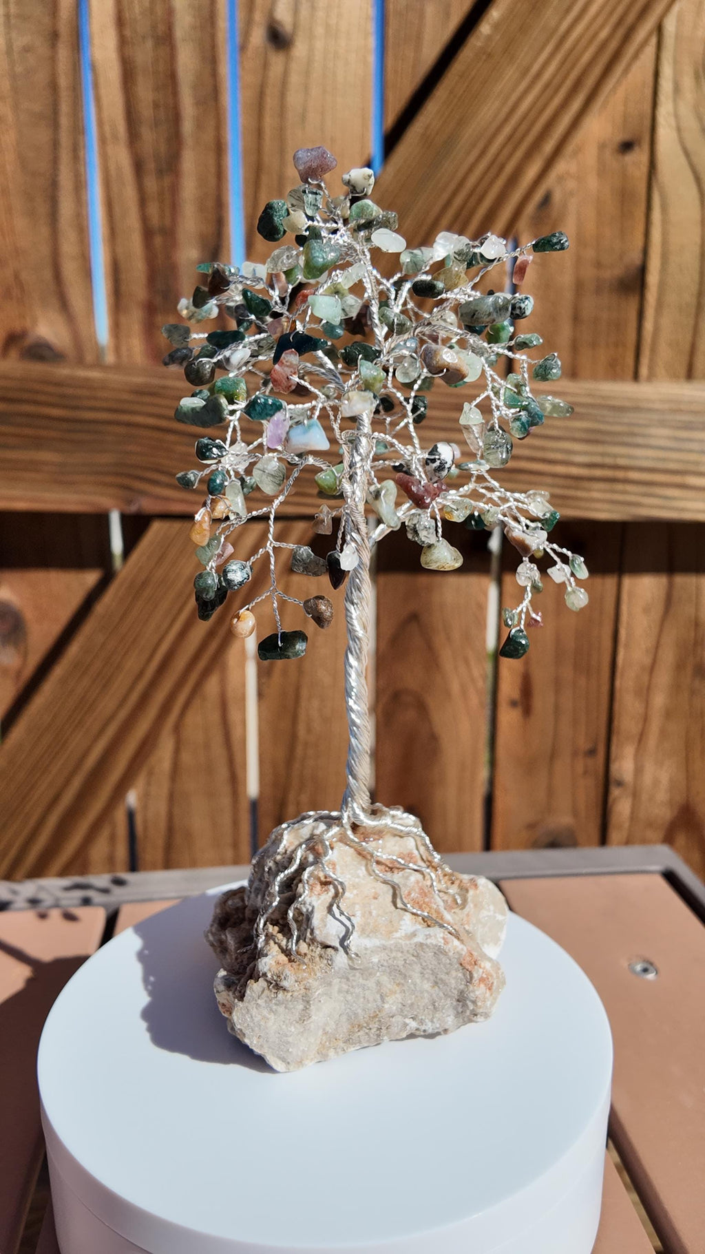 Jasper Stone Chips Wire Tree #2504