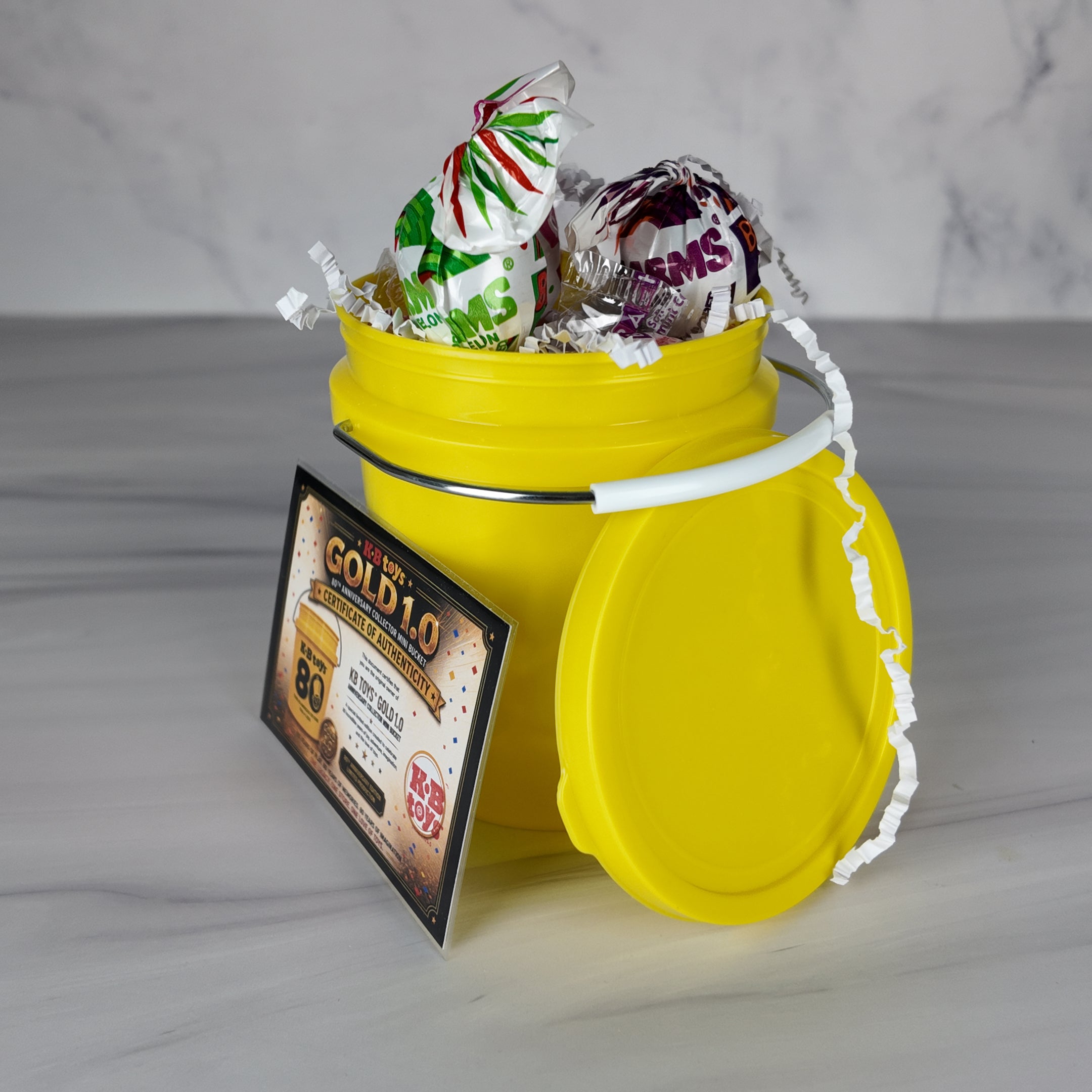 Collectible Mini Bucket Gift Basket – Gold-Yellow (KB)