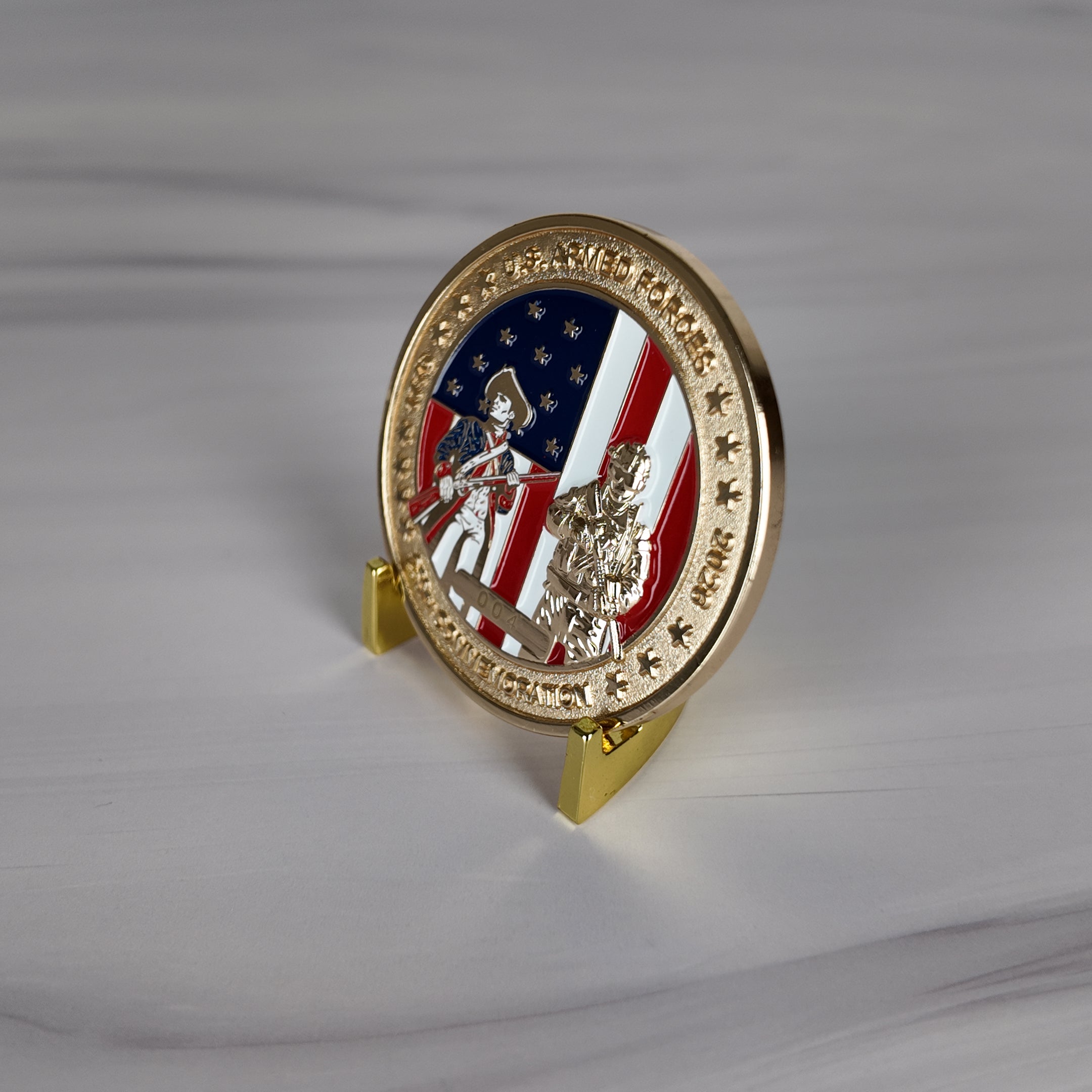 U.S. Armed Forces 250th Commemoration Challenge Coin