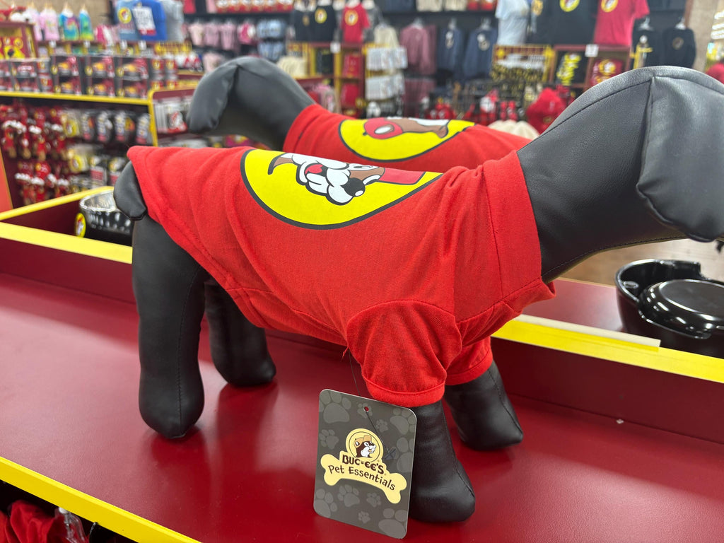 Buc-ee's Pet T-Shirt (red with logo) SMALL