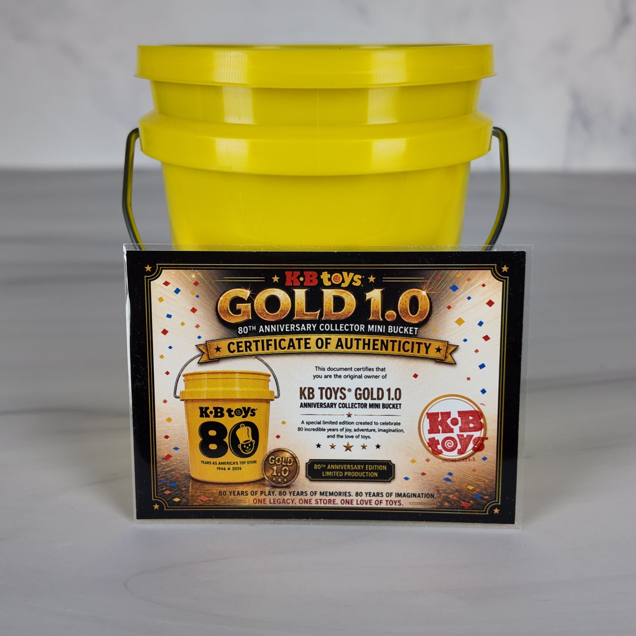 Collectible Mini Bucket Gift Basket – Gold-Yellow (KB)