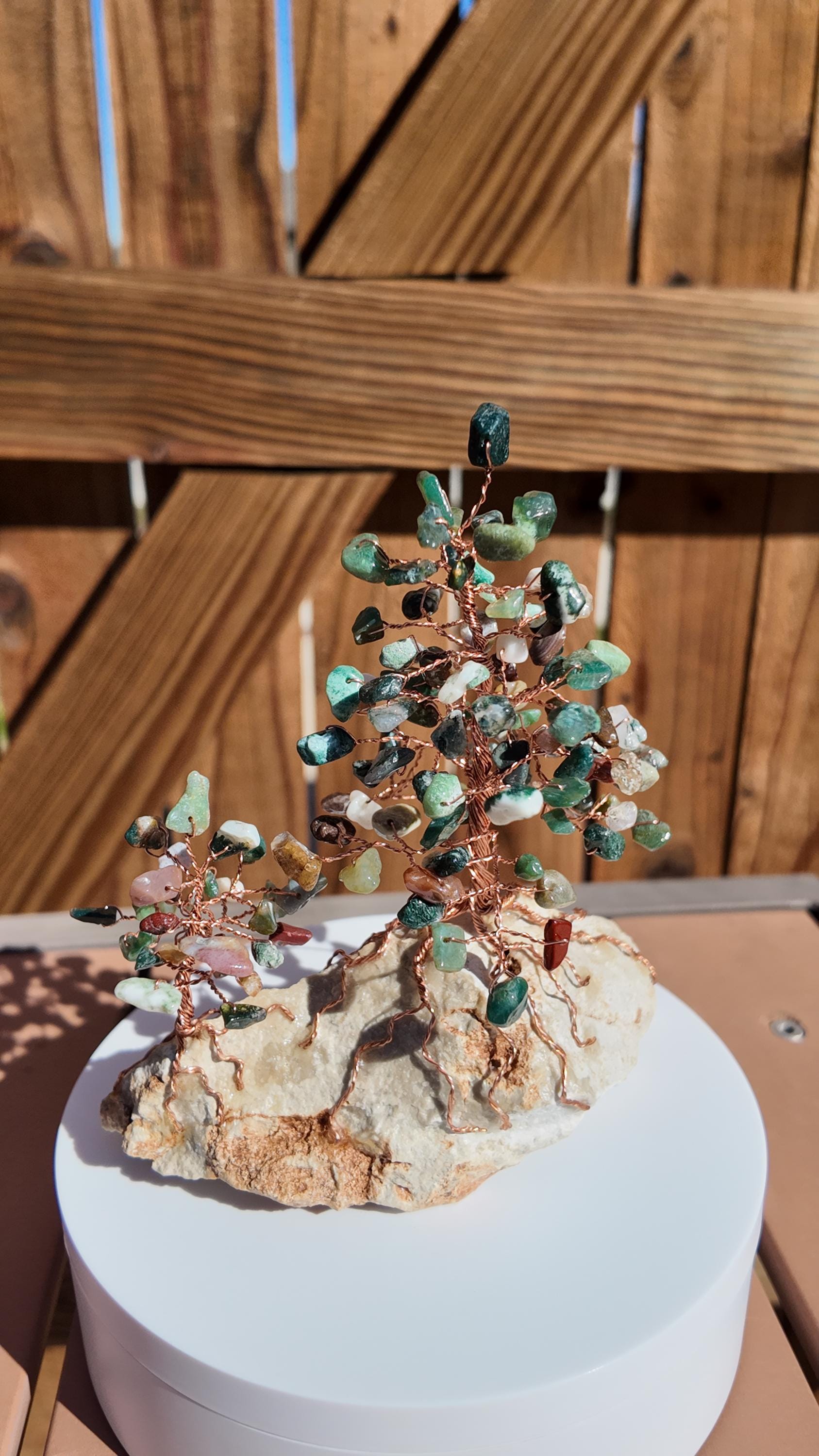 Indian Agate Stone Wire Tree #2502