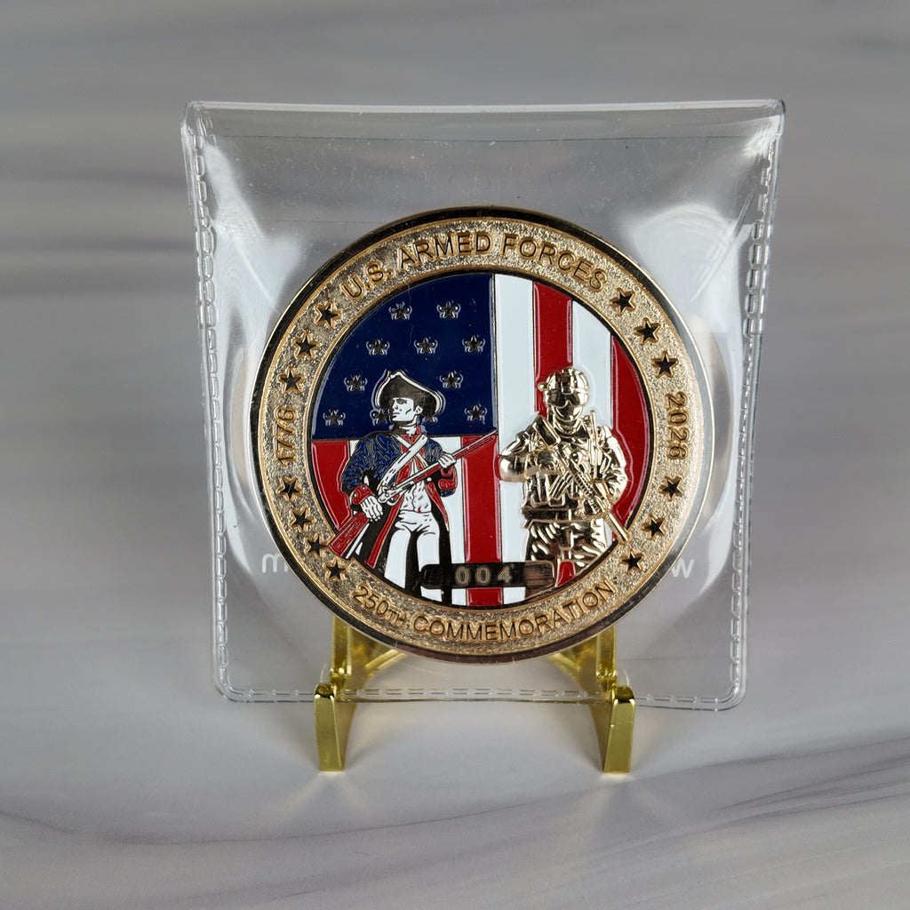 U.S. Armed Forces 250th Commemoration Challenge Coin