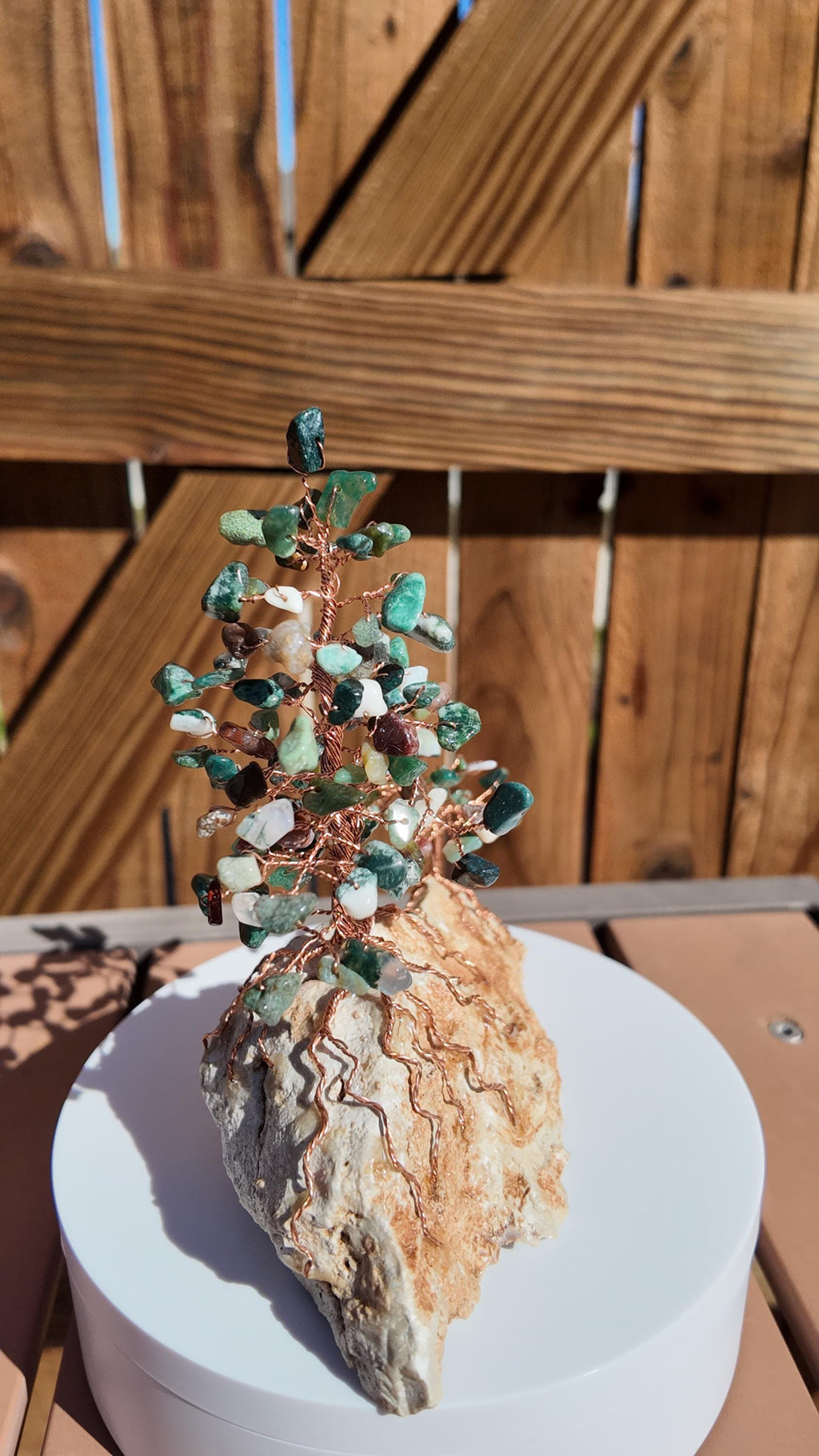 Indian Agate Stone Wire Tree #2502