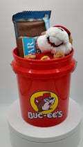 Buc-ee's Mini Bucket Gift Set (Backpack Clip, Chocolate Bar, Mints, Granola, Trail-mix, etc.)