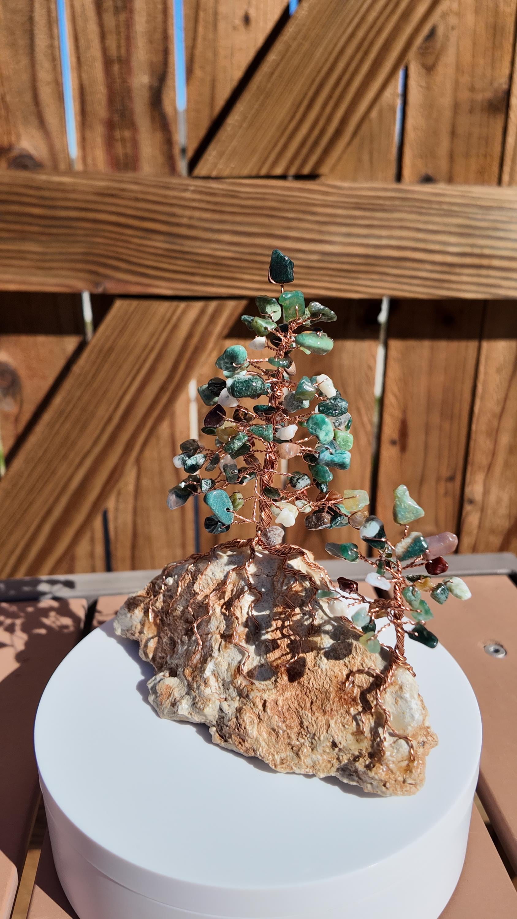 Indian Agate Stone Wire Tree #2502