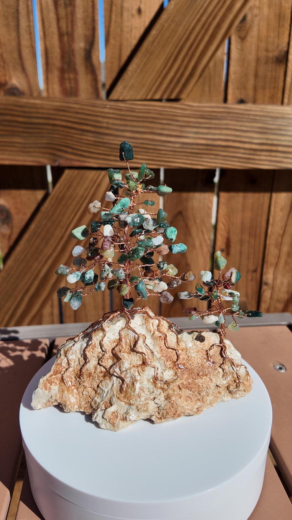 Indian Agate Stone Wire Tree #2502