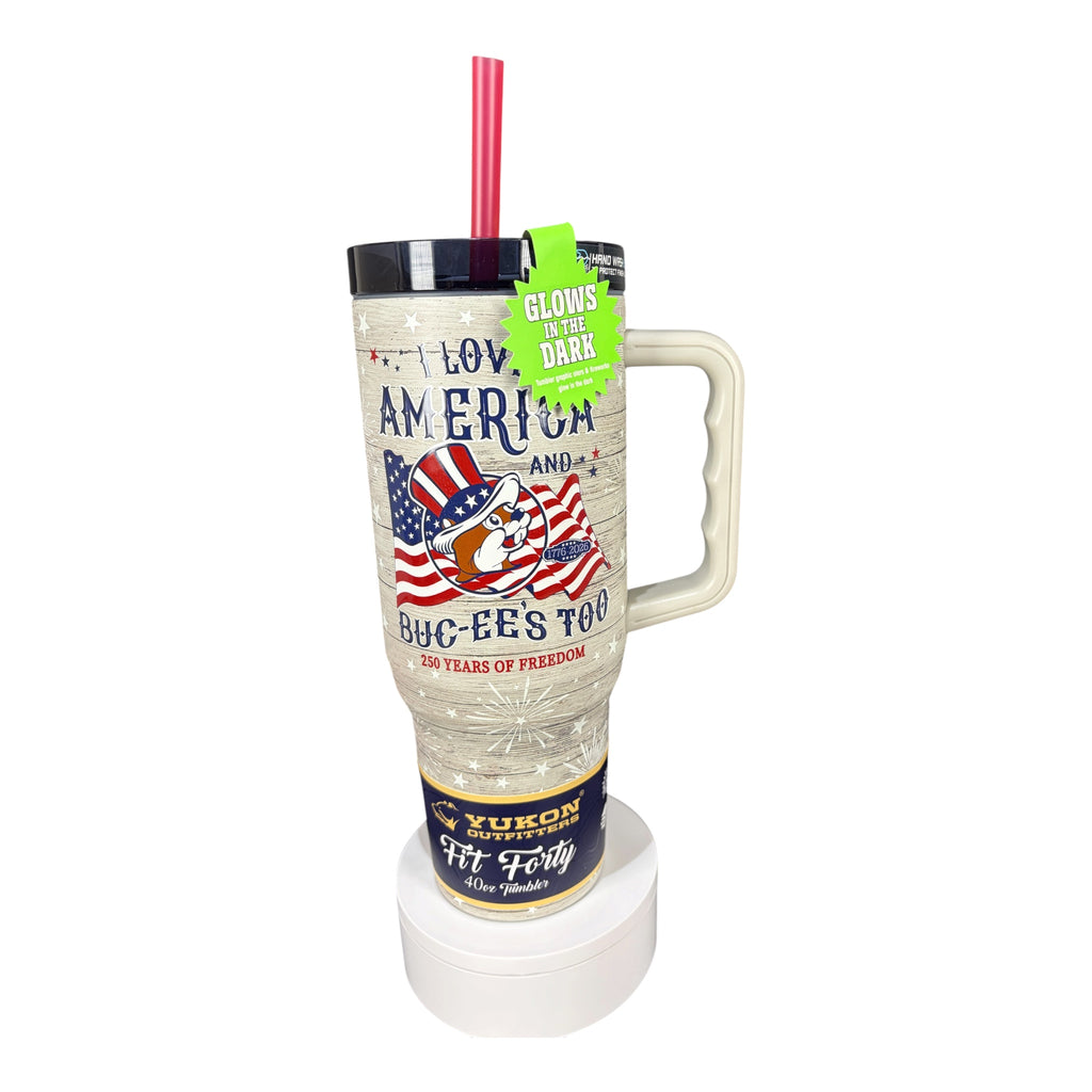 Buc-ee's Yukon Outfitters 40 oz Patriotic Tumbler – Limited Edition 4th of July Insulated Drinkware