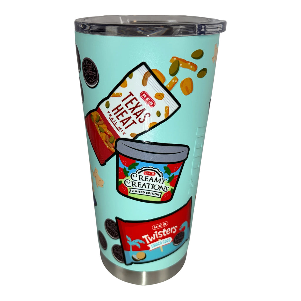 H-E-B KODI 22 oz Insulated Stainless Steel Tumbler with Handle – Teal Summer Snacks Travel Cup