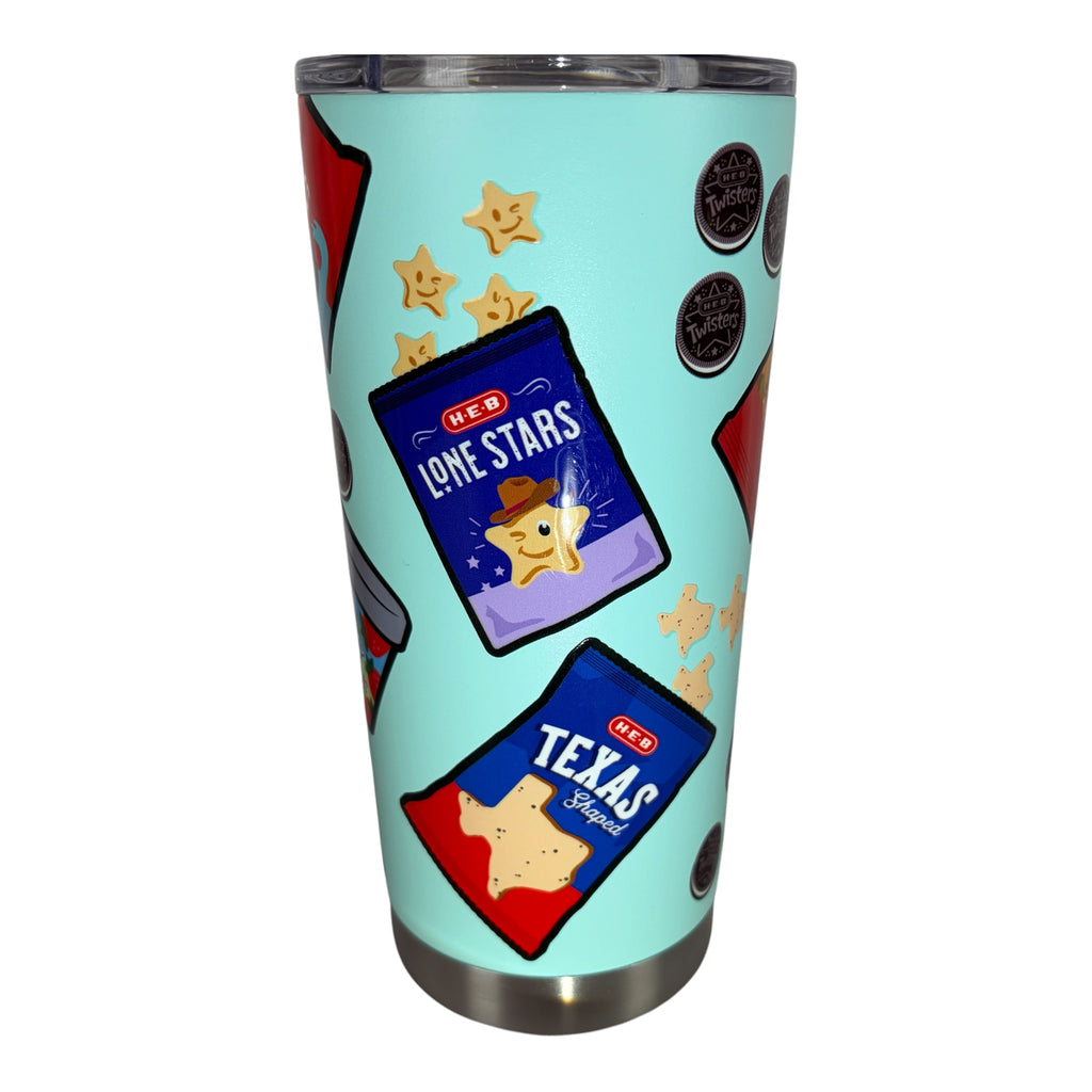 H-E-B KODI 22 oz Insulated Stainless Steel Tumbler with Handle – Teal Summer Snacks Travel Cup