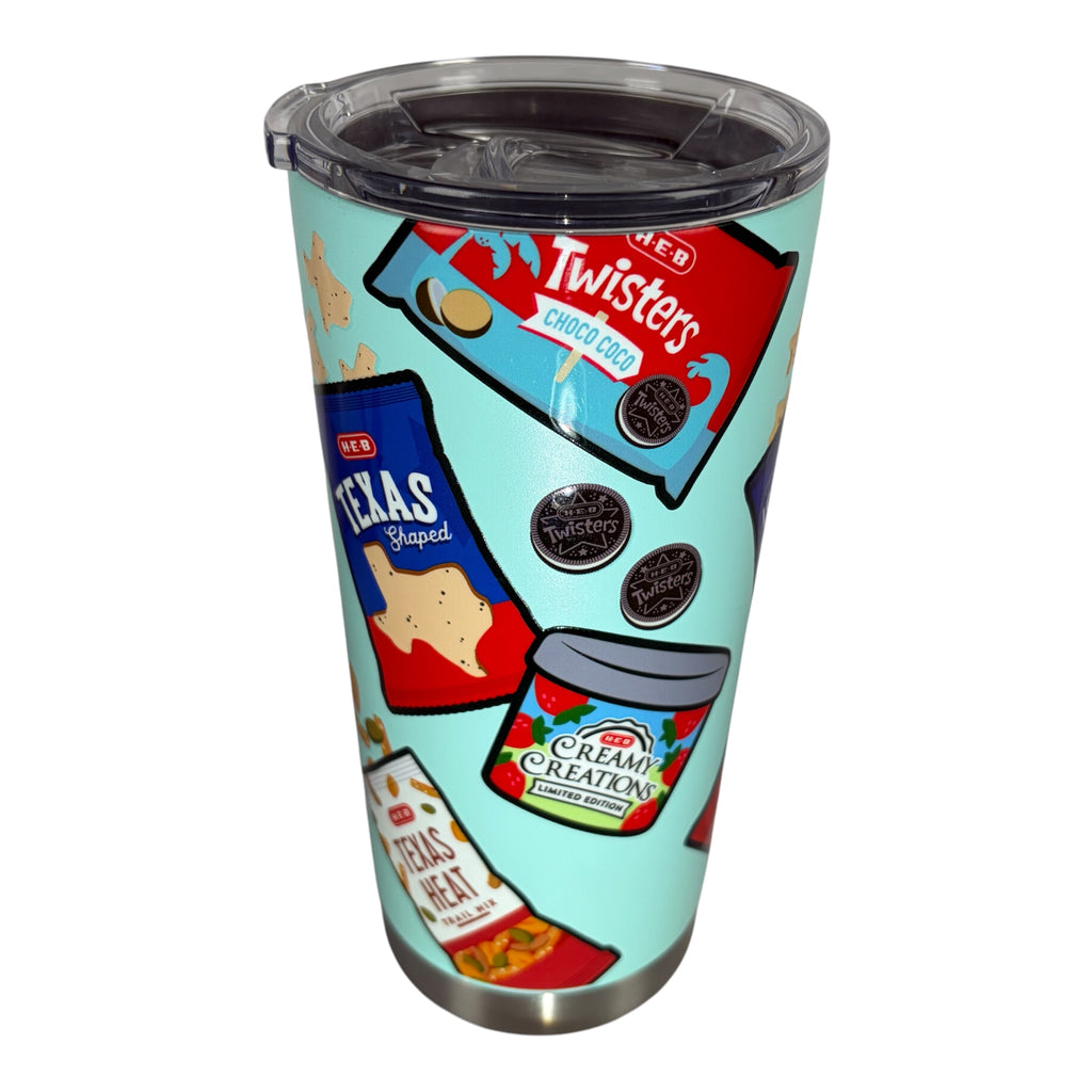 H-E-B KODI 22 oz Insulated Stainless Steel Tumbler with Handle – Teal Summer Snacks Travel Cup