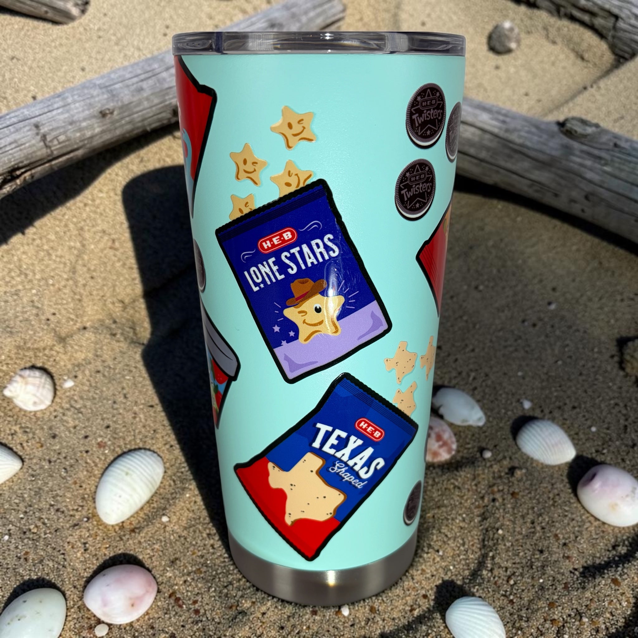 H-E-B KODI 22 oz Insulated Stainless Steel Tumbler with Handle – Teal Summer Snacks Travel Cup