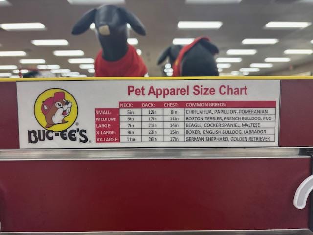 Buc-ee's Pet T-Shirt (red with logo) SMALL