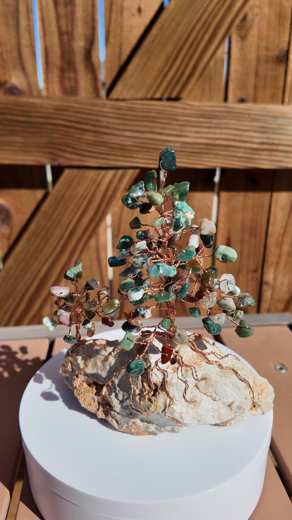 Indian Agate Stone Wire Tree #2502