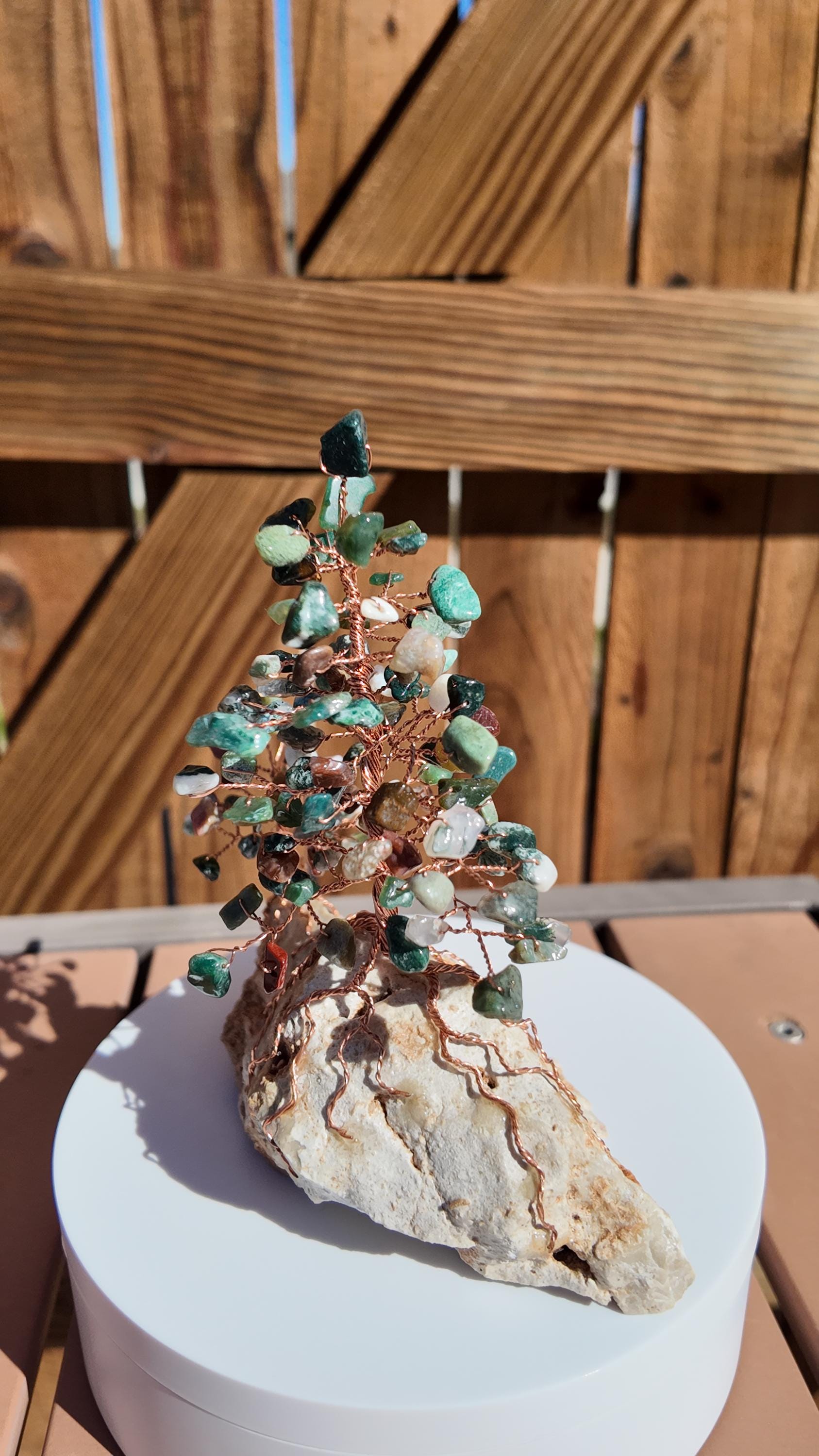 Indian Agate Stone Wire Tree #2502