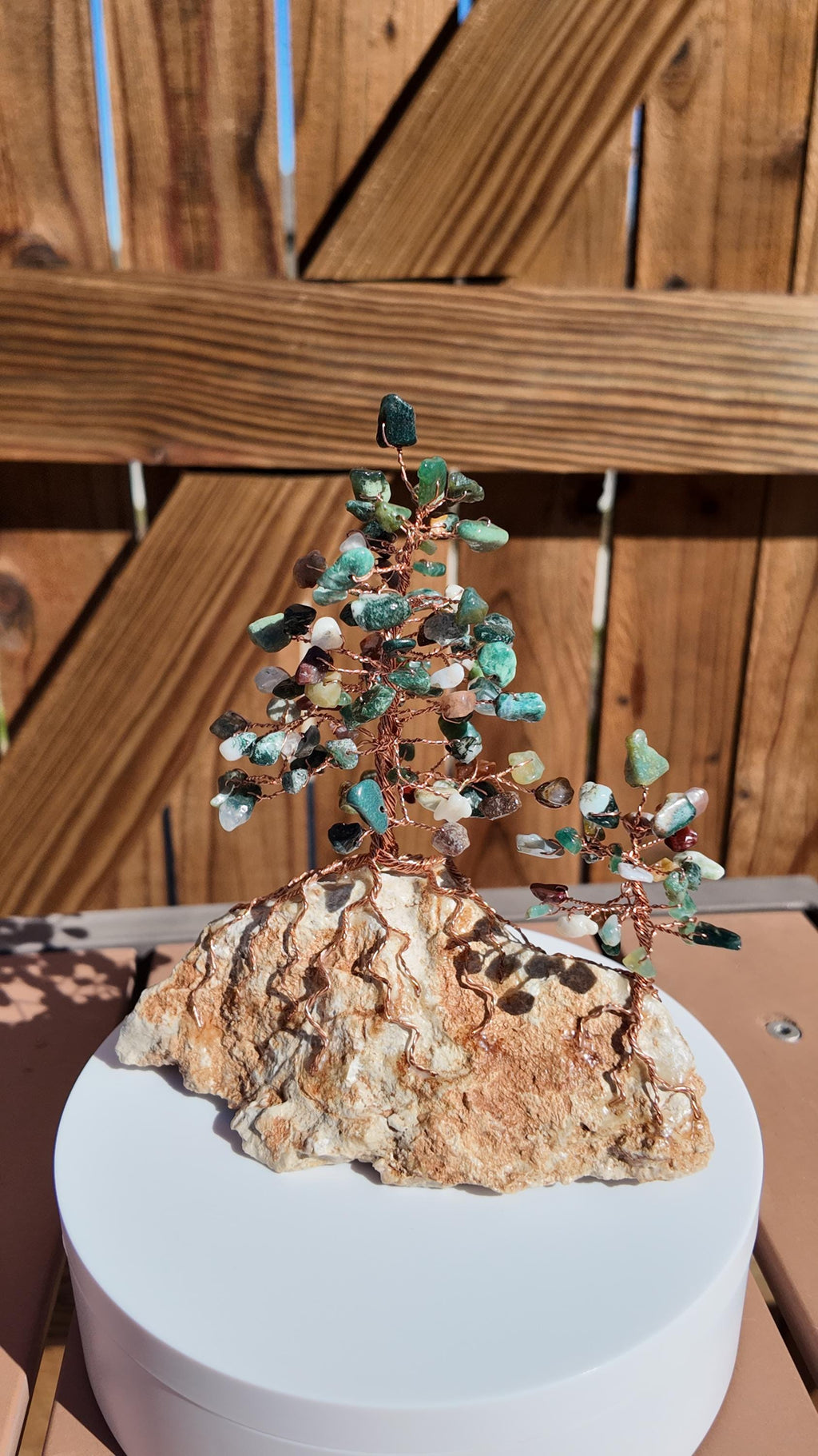 Indian Agate Stone Wire Tree #2502