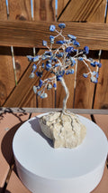 Lapis Lazuli Stone Chips Wire Tree (September Birthstone) #2503
