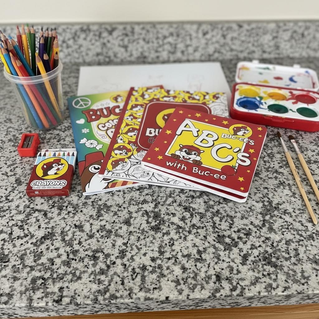 Buc-ee's ABC, Activity, and Coloring Books with Crayons Sets