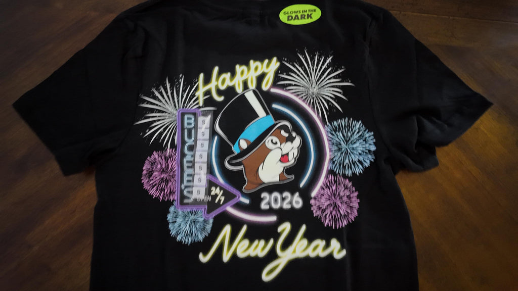 Happy New Year 2026 Glow-in-the-Dark T-Shirt – Festive Graphic Tee