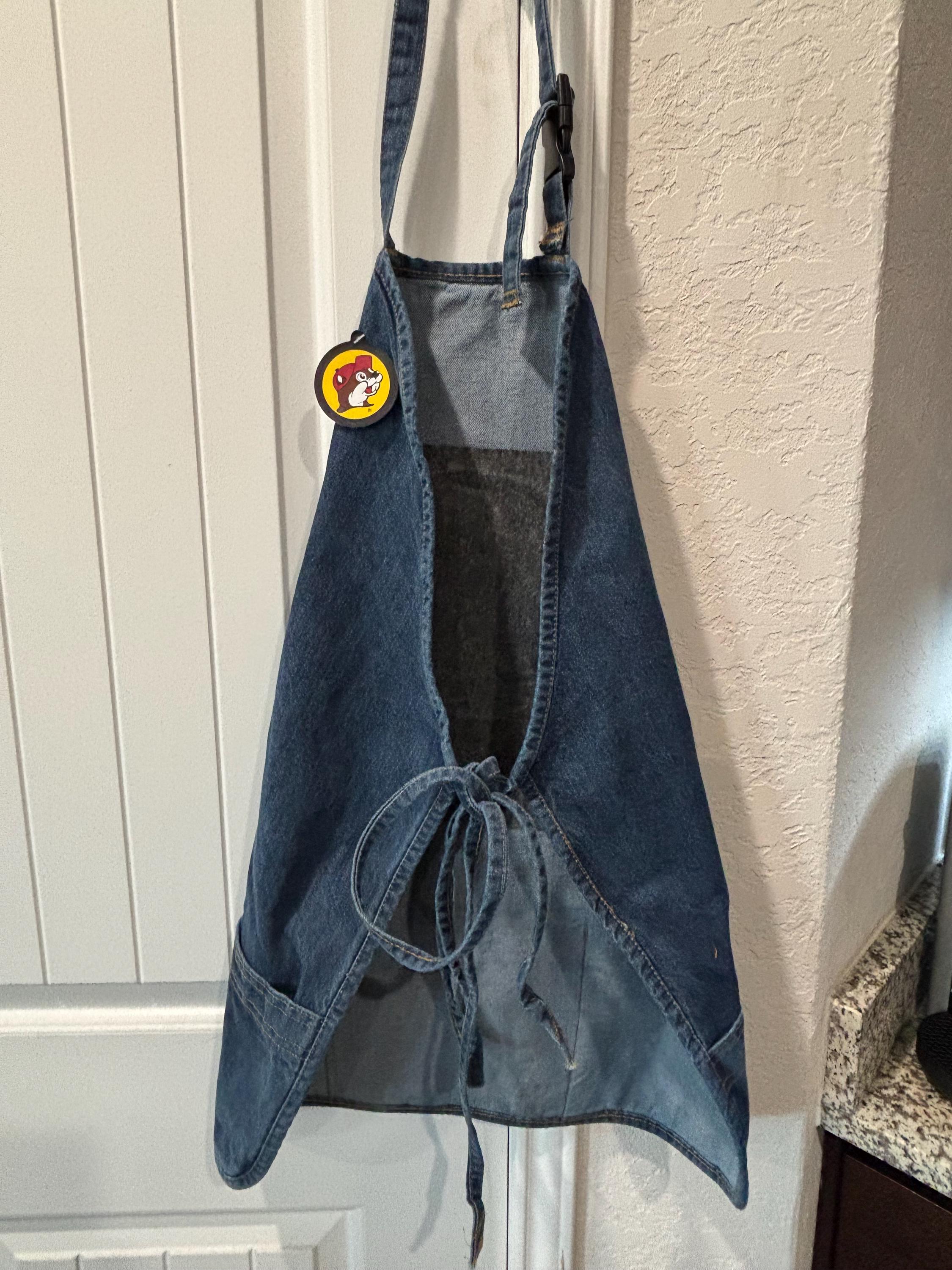 Denim Apron with Embossed Design – Cooking & BBQ Apron