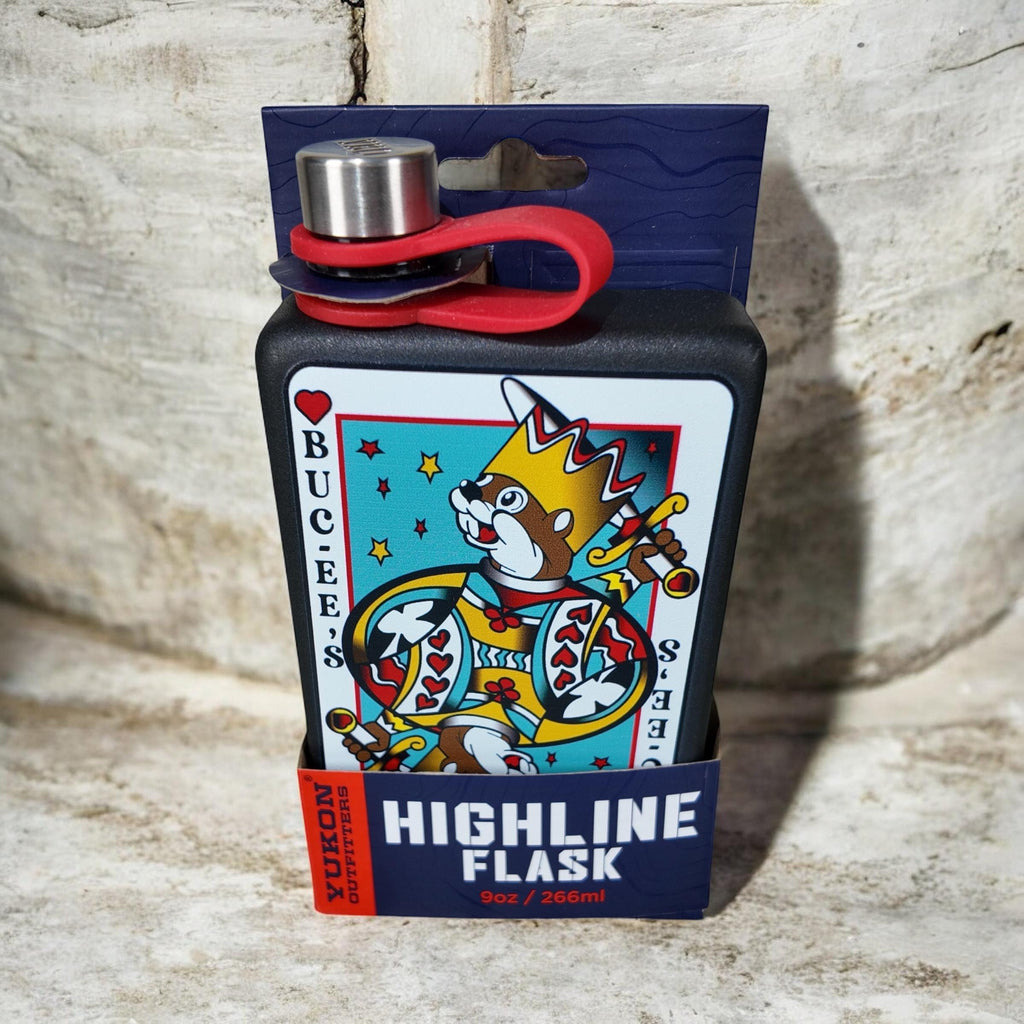 Buc-ee's Playing Card Highline Flask 9 oz