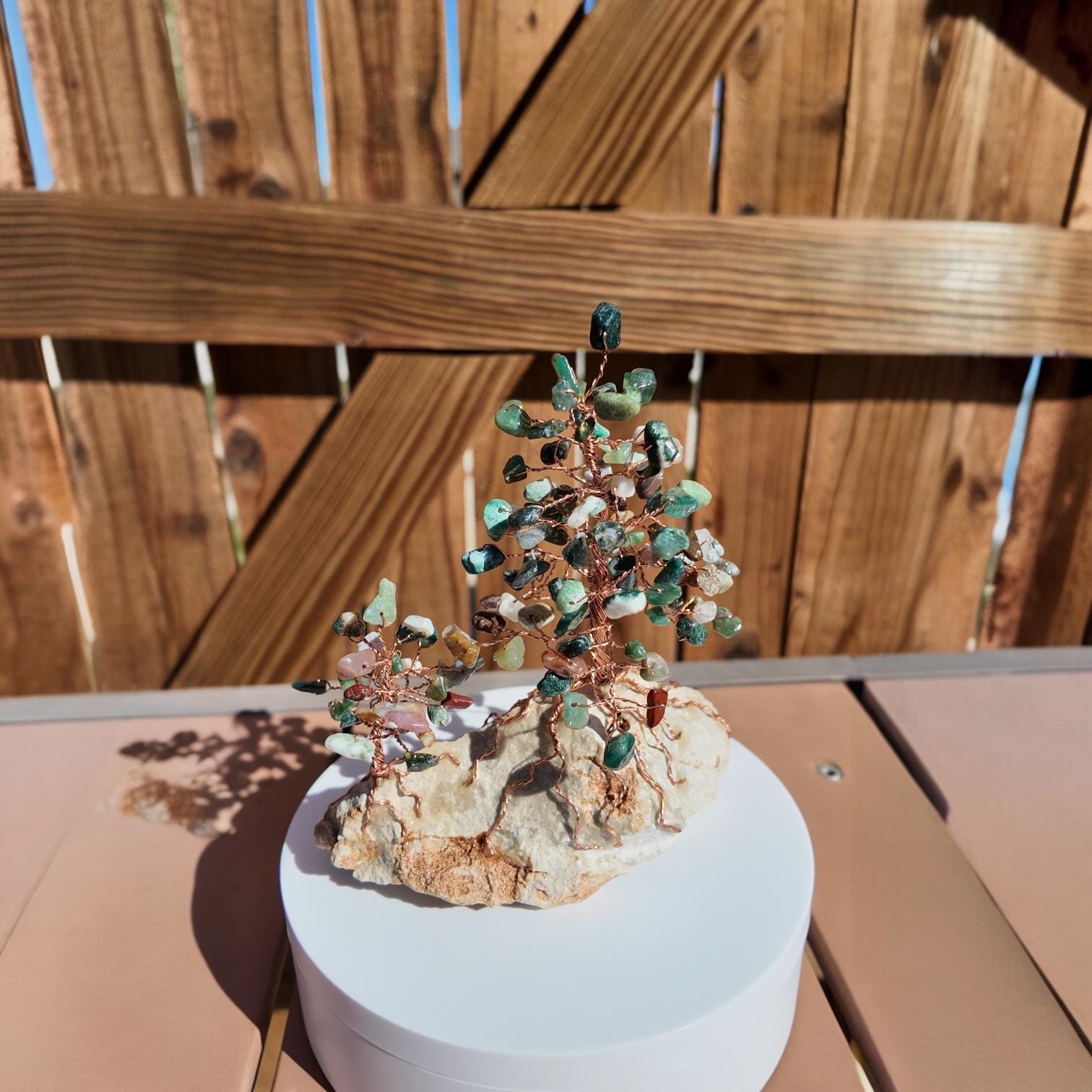 Indian Agate Stone Wire Tree #2502