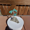 Reconstituted Howlite Turquoise Rondelle Beads Wire Tree #2505