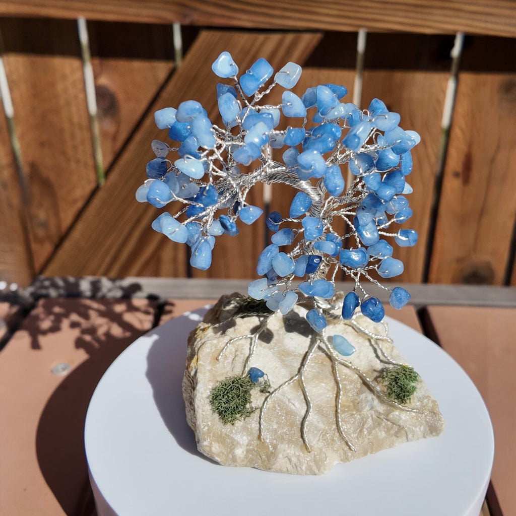 Blue Quartz Wire Tree #2514