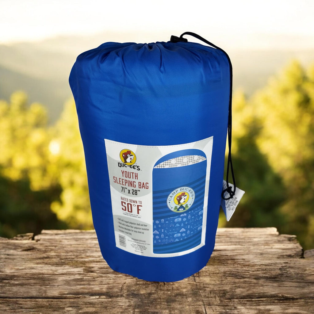 Buc-ee's Sleeping Bags (Adult & Youth / Black, Blue, Pink)