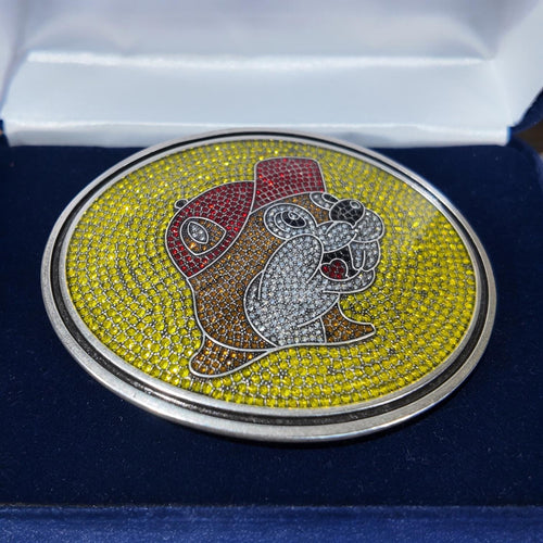 Beaver Design Rhinestone Belt Buckle – Country Style Accessory