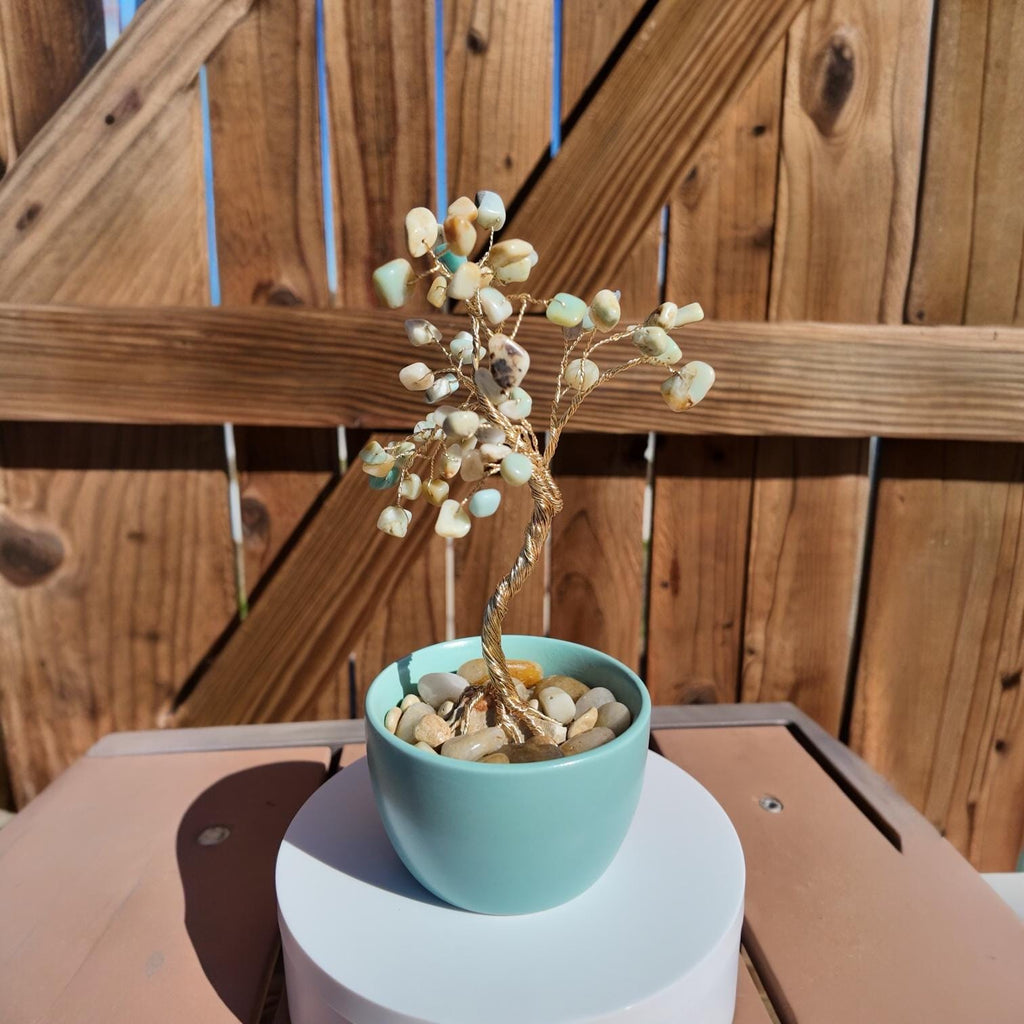 Amazonite Stone Chips Wire Tree #2510