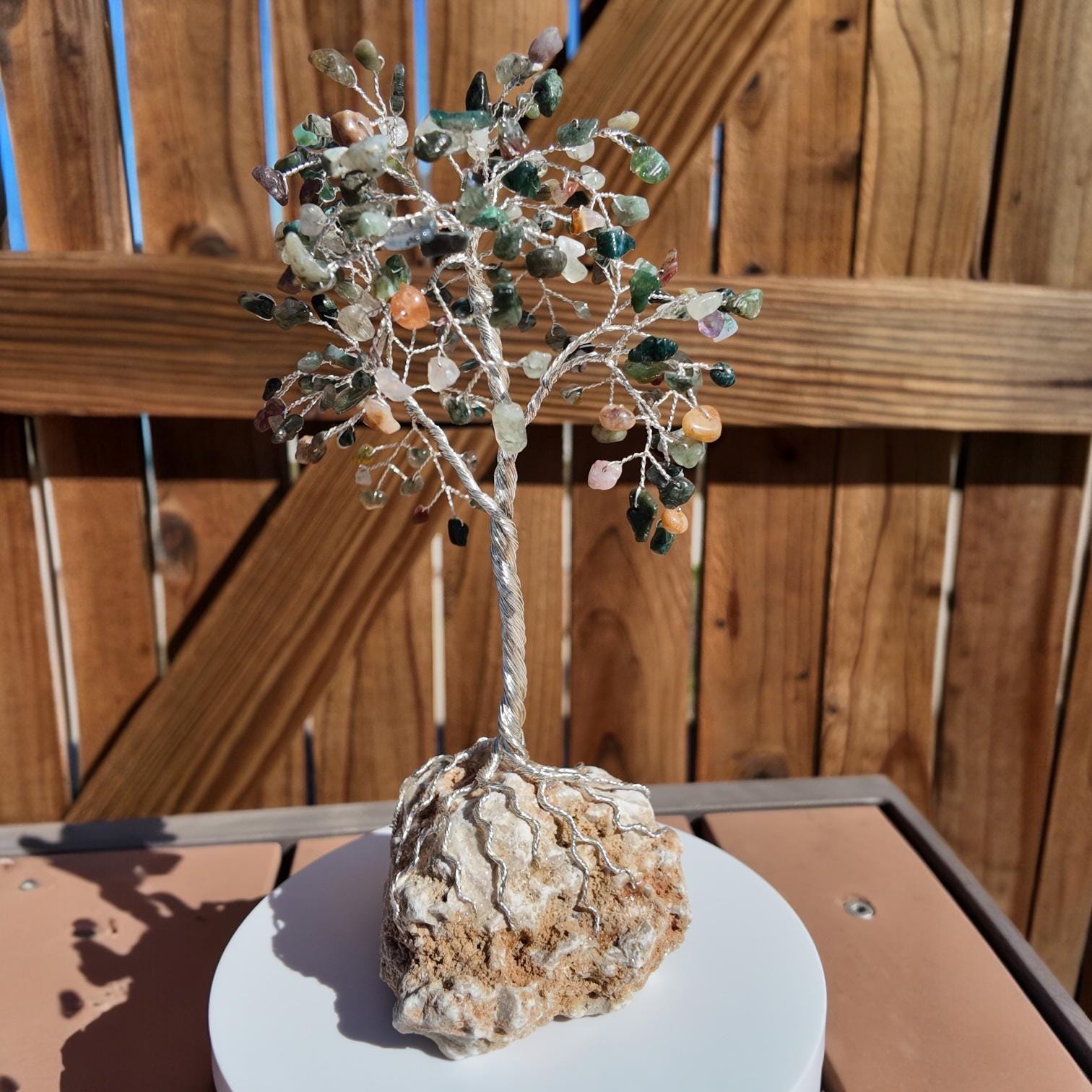 Jasper Stone Chips Wire Tree #2504