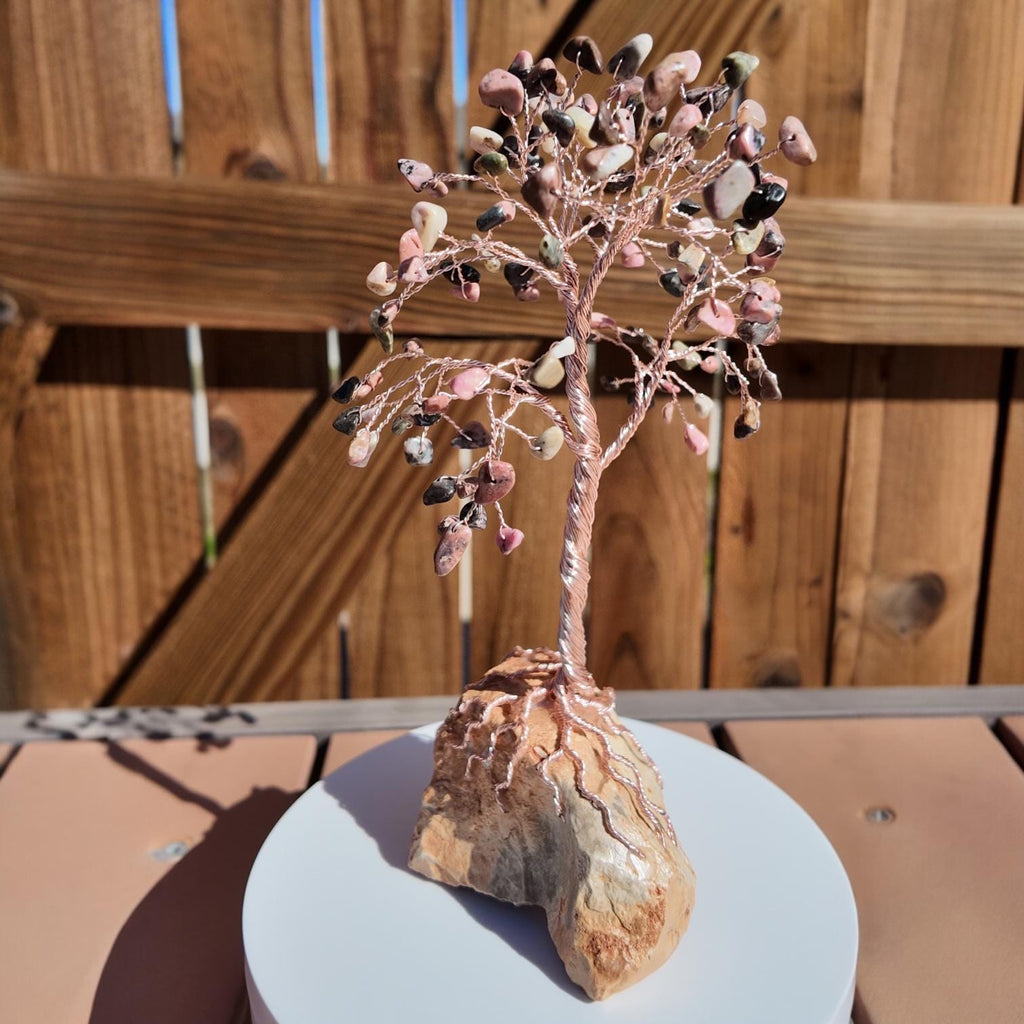 Rhodonite Stone Wire Tree #2506
