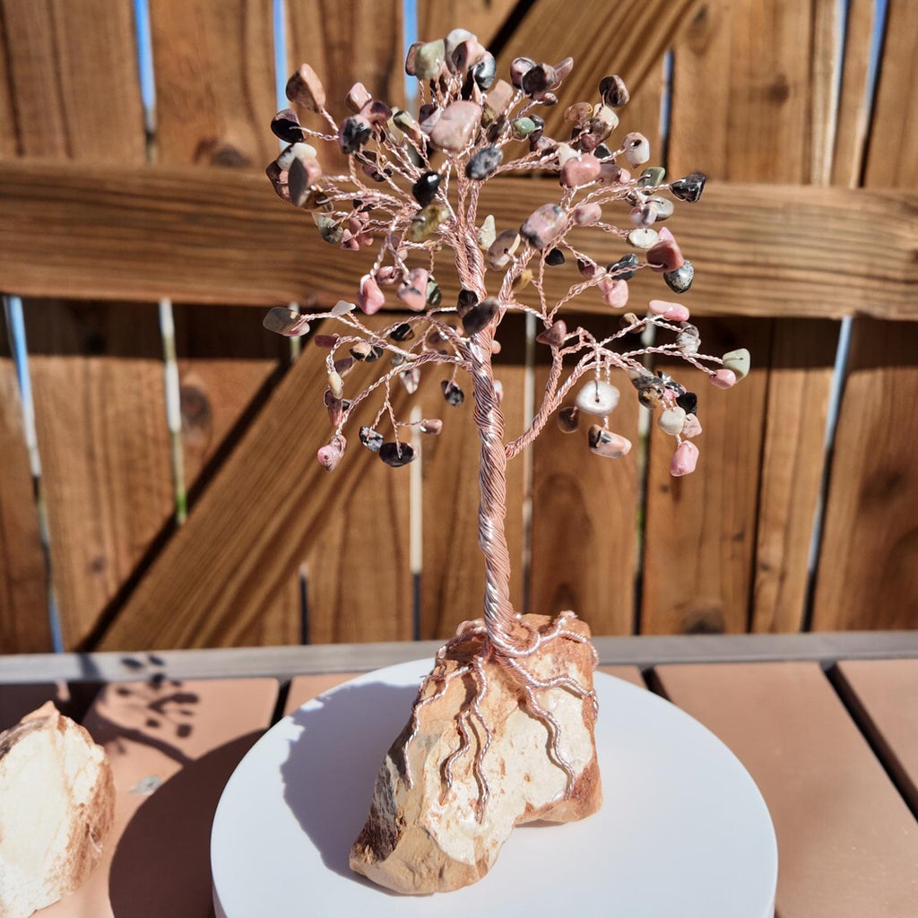 Rhodonite Stone Wire Tree #2506