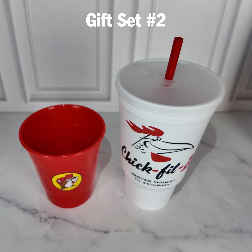 Collectable Cups Gift Sets (Straw Toppers, Tote, Buc-ee's and Chick-fil-A Cups)