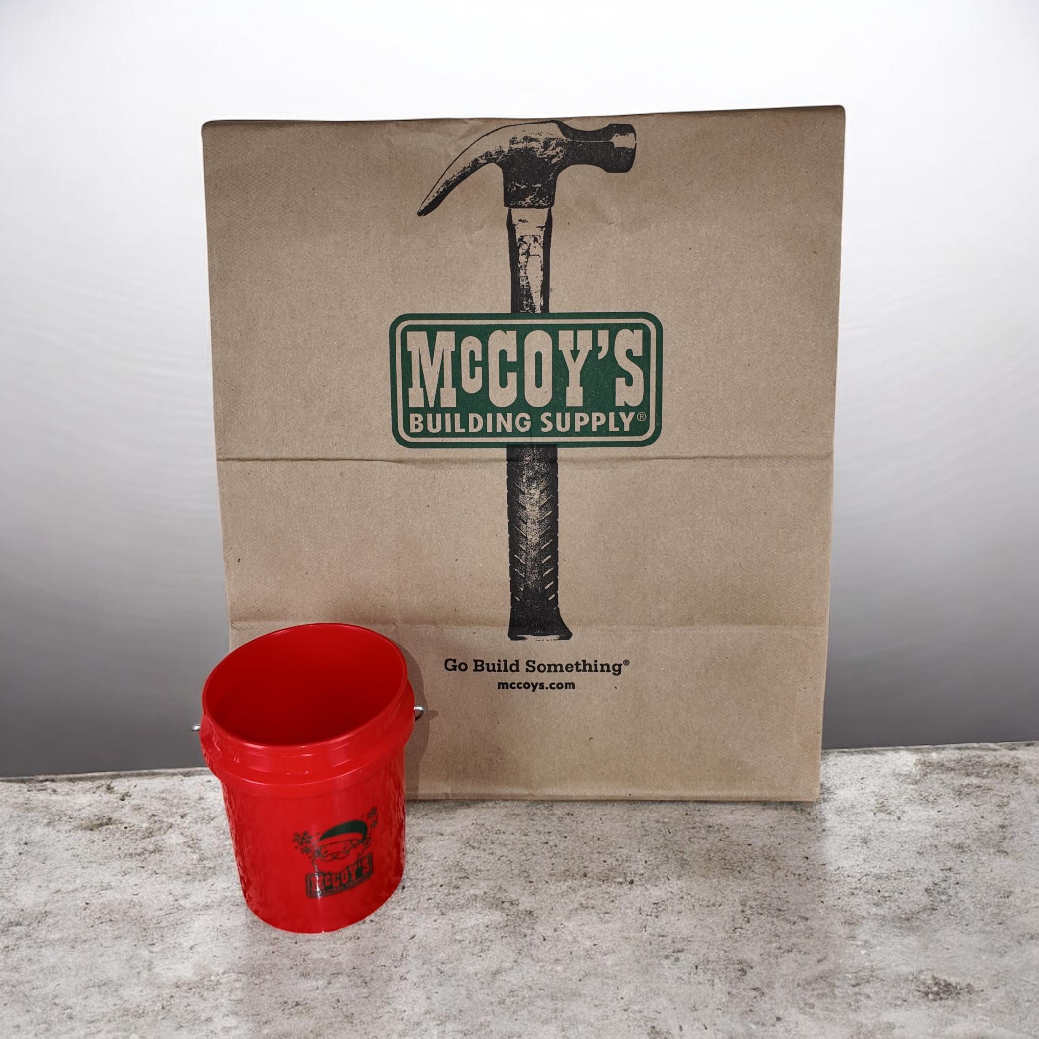 McCoy's 2025 Christmas Mini Bucket Peppermint Lollipop Gift Basket