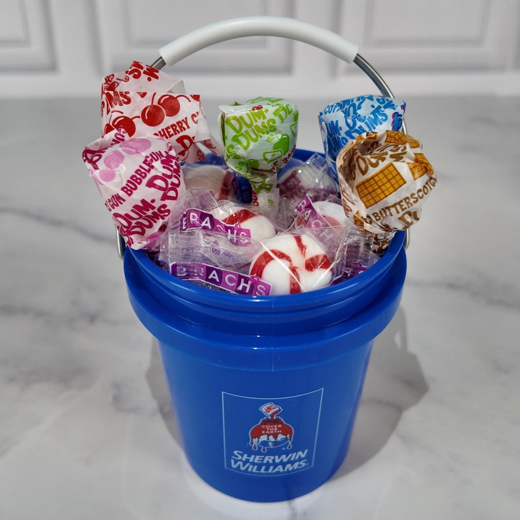 Sherwin Williams Mini Bucket Peppermint Lollipop Gift Basket
