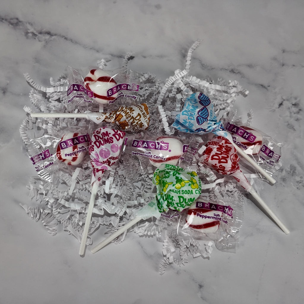 McCoy's 2025 Christmas Mini Bucket Peppermint Lollipop Gift Basket