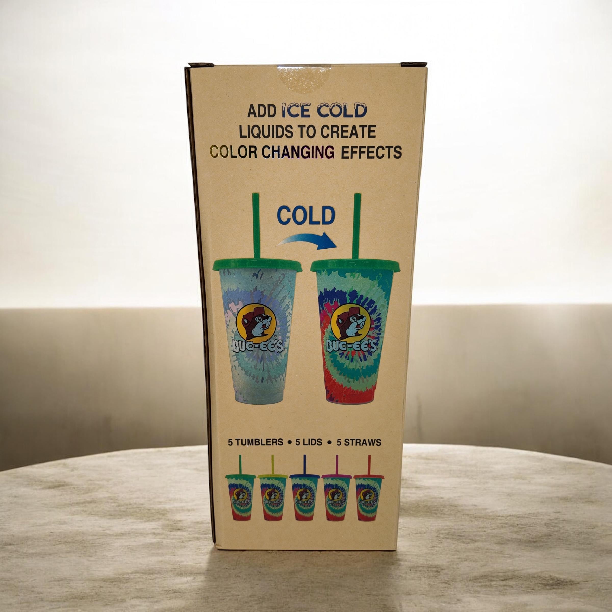 Buc-ee's Color-Changing Tumblers 5-Pack