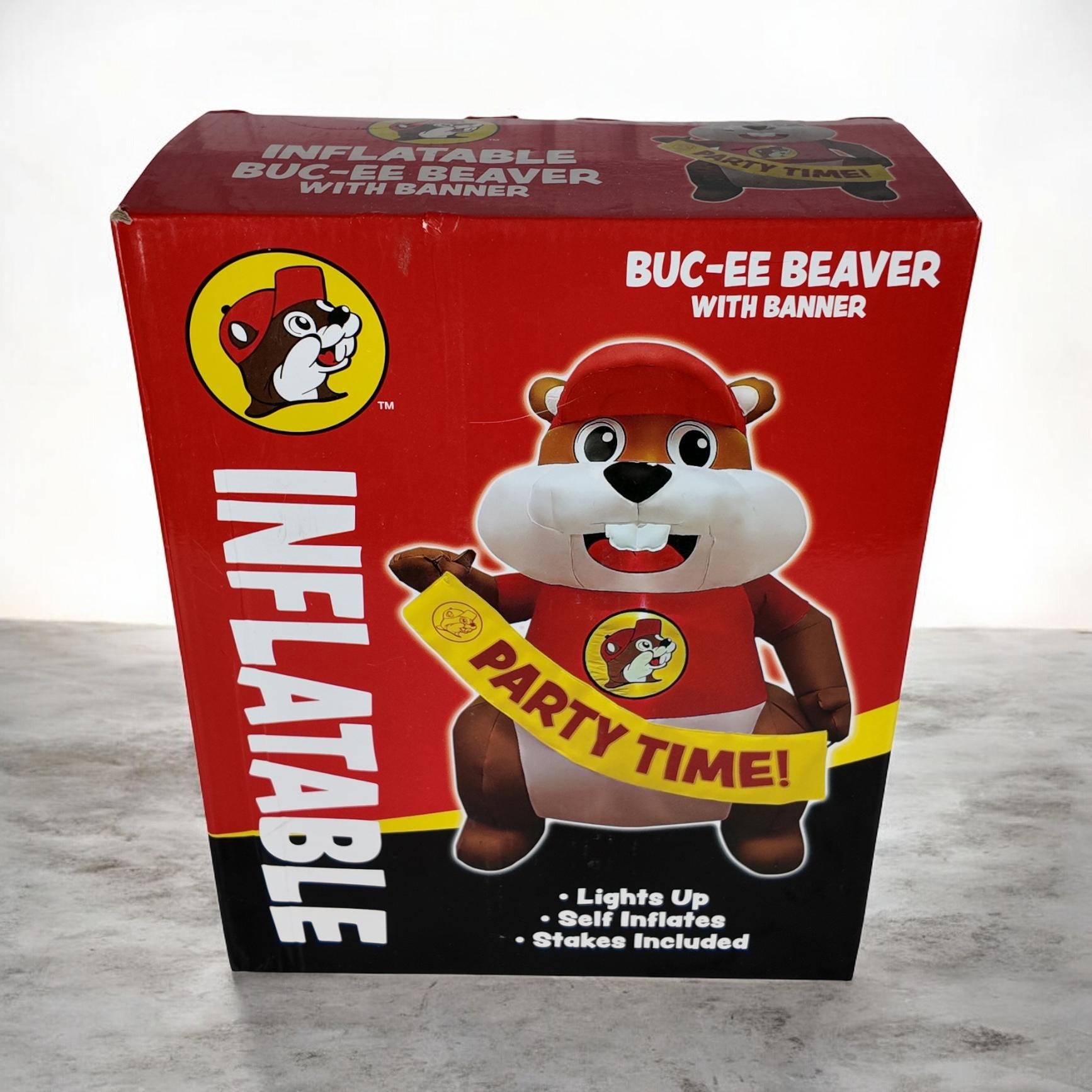 Buc-ee's Party Time Inflatable Beaver with Banner Gift Set #1
